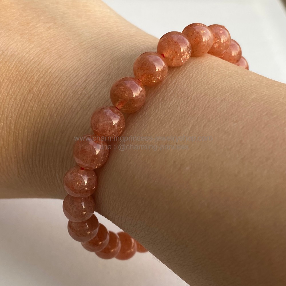 Sunstone Bead ซันสโตน สร้อยข้อมือ 8 mm
