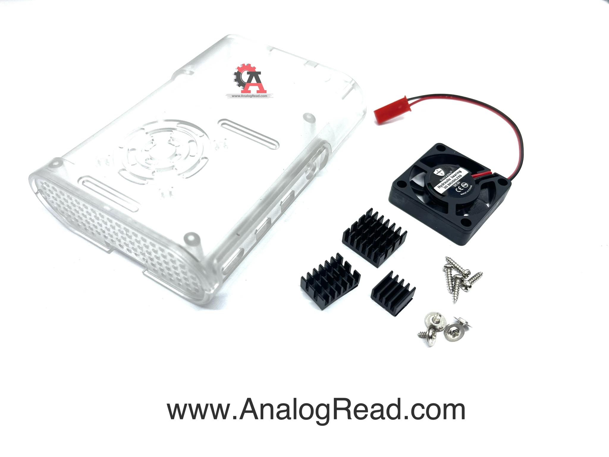 Raspberry pi 4 case+Fan+Heatsink (สีใส)