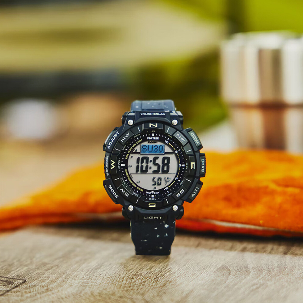 Casio Protrek PRG-340 PRG-340SC PRG-340SC-2 ของแท้รับประกันศูนย์ (น้ำเงิน) พลังงานแสงอาทิตย์