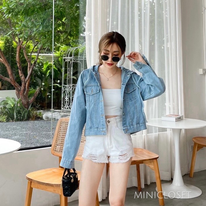 เสื้อยีนส์มีฮู้ด แจ็คเก็ตยีนส์ผู้หญิง