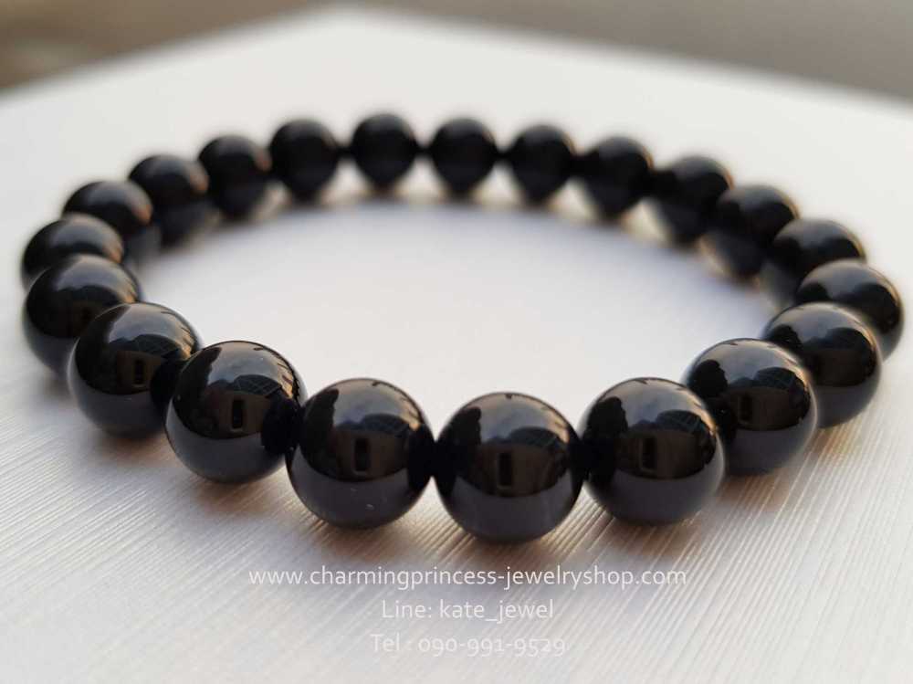 Black Onyx โอนิกซ์ดำ 8 mm ช่วยขจัดปัญหา ความวุ่นวายใจ