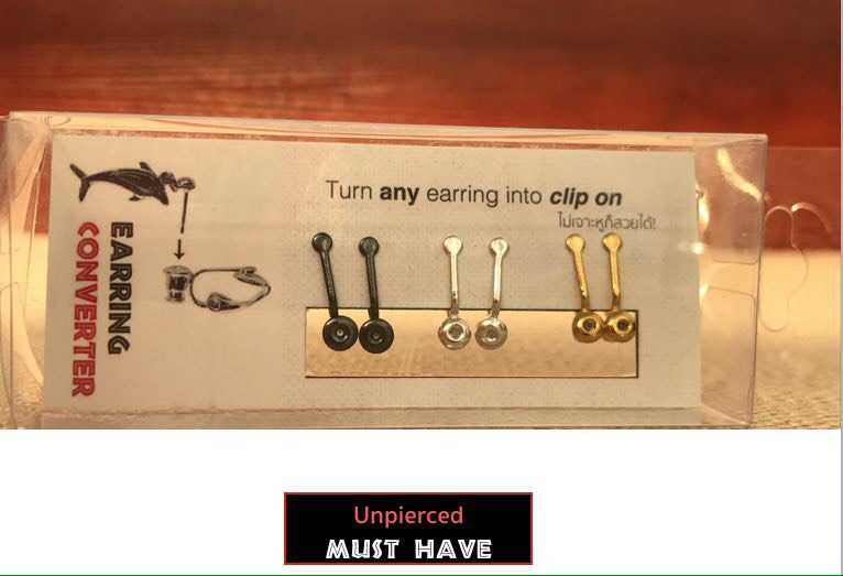 ตัวแปลงต่างหูธรรมดาให้เป็นต่างหูหนีบ ใช้ได้กับต่างหูทุกแบบ ก้านตรงแบบเสียบ ใช้งานง่าย Converter ต่างหูหนีบ DIY
