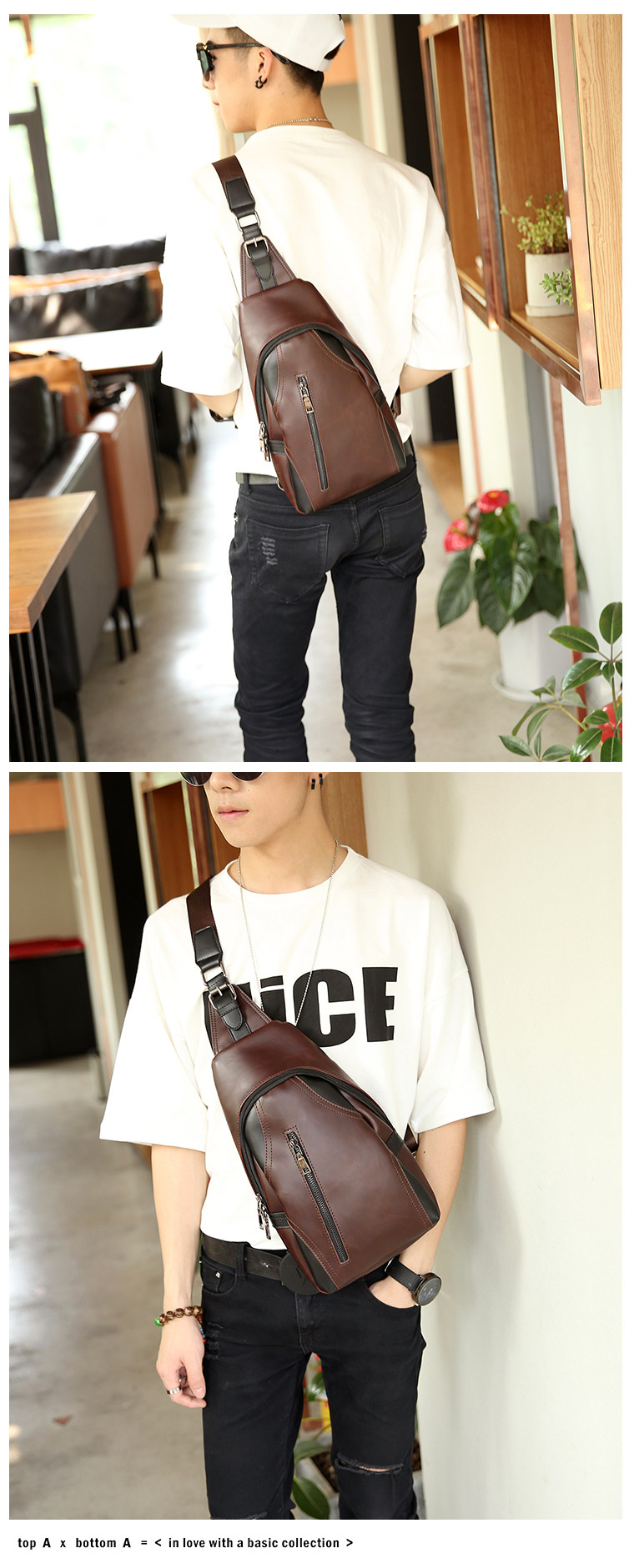 พร้อมส่ง กระเป๋าผู้ชายคาดไหล่ แฟขั่นเกาหลี
