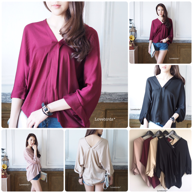 New!!!! Silk blouse Y neck เสื้อแขนชายกว้าง คอY ยาวถึงปลาย งานผ้าไหมเนื้อไม่หนา ผ้านุ่ม ลื่น พริ้วมากๆ ผ้าทรงทิ้งตัว ขอบอกว่าผ้าดีสุดๆๆไม่ผิดหวังแน่นอนค่า น่ารักมากๆค่า