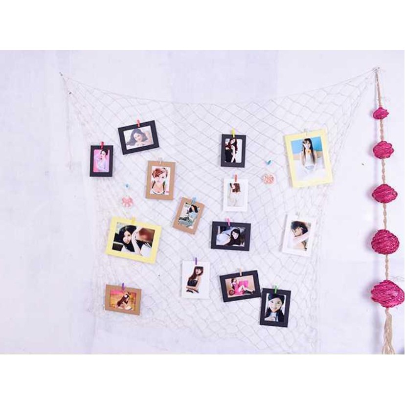 ตาข่ายตกแต่งเพาน ตาข่าย DIY ตาข่ายแขวนผนัง 1x1 เมตร