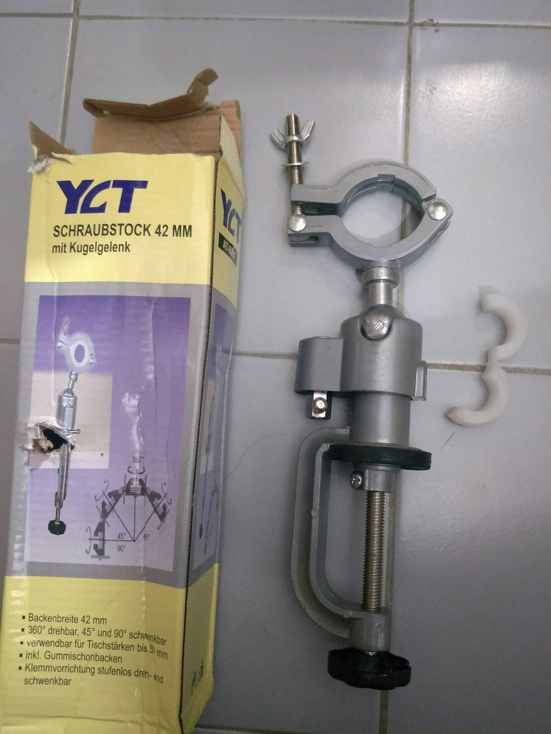 CP03 ปากกาจับสว่าน/หินเจียร ติดโต๊ะ หมุนได้ 360 องศา สำหรับงาน DIY ยี่ห้อ YGT งานเยอรมัน