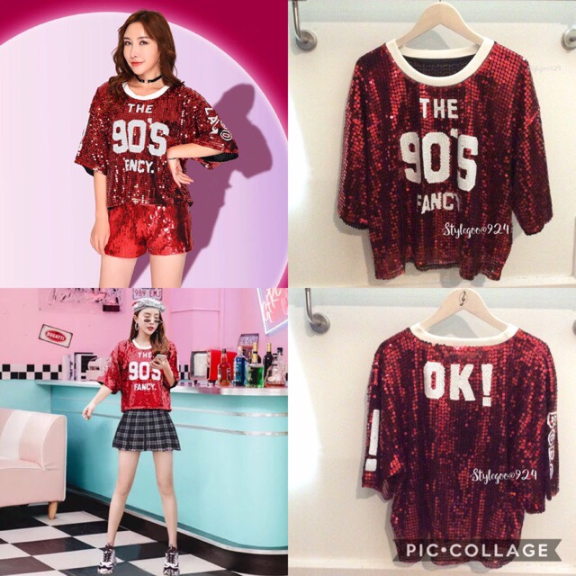 เสื้อปักเลื่อมวิ้งๆบลิ้งๆ THE 90'S FANCY