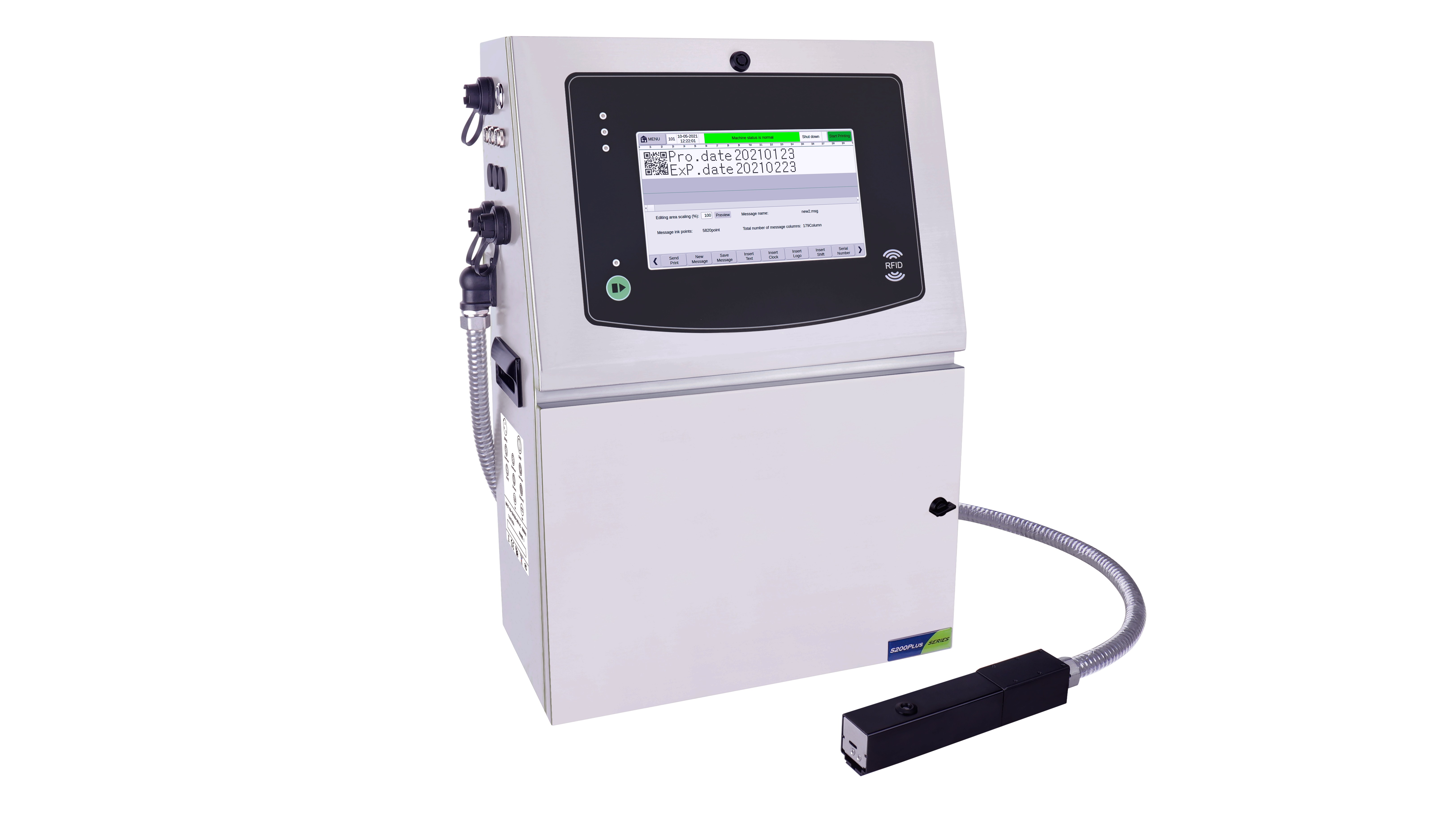 เครื่องพิมพ์วันที่ผลิตงานอุตสาหกรรม (CIJ) DOCOD S200 PLUS