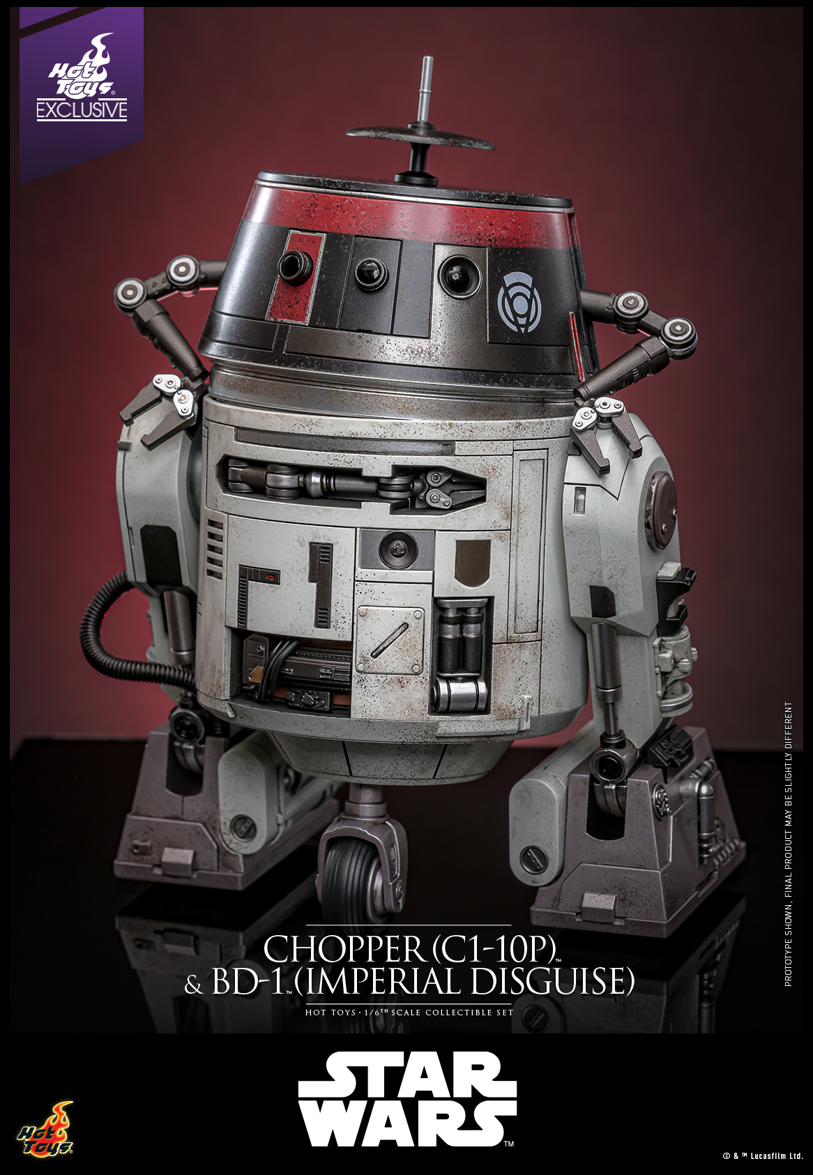 Hot Toys TMS152 Star Wars - Chopper (C1-10P) & BD-1 (Imperial Disguise) [Hot Toys Exclusive]