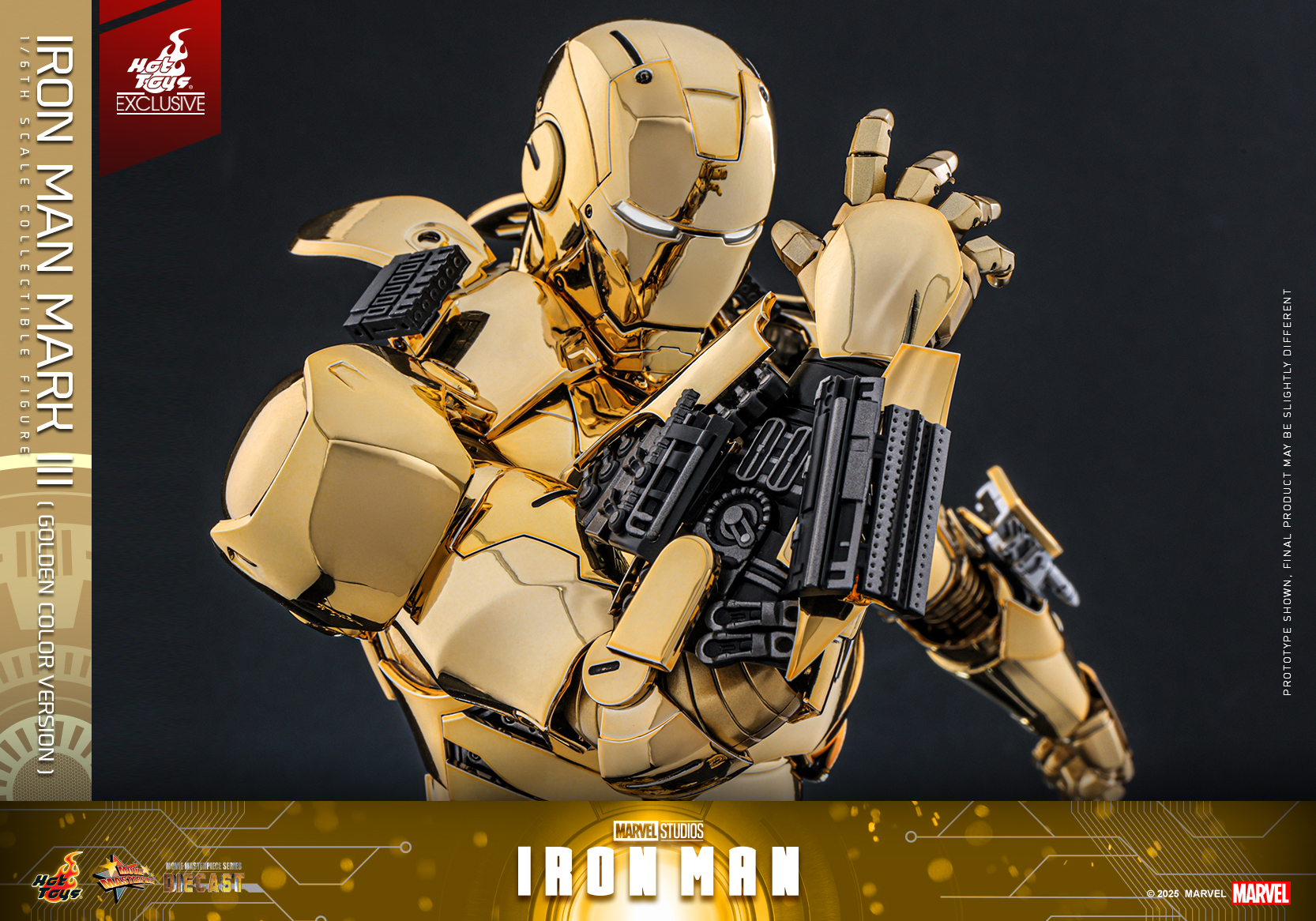 Hot Toys MMS764D69 Iron Man - Iron Man Mark III (Golden Color Version) [Hot Toys Exclusive]