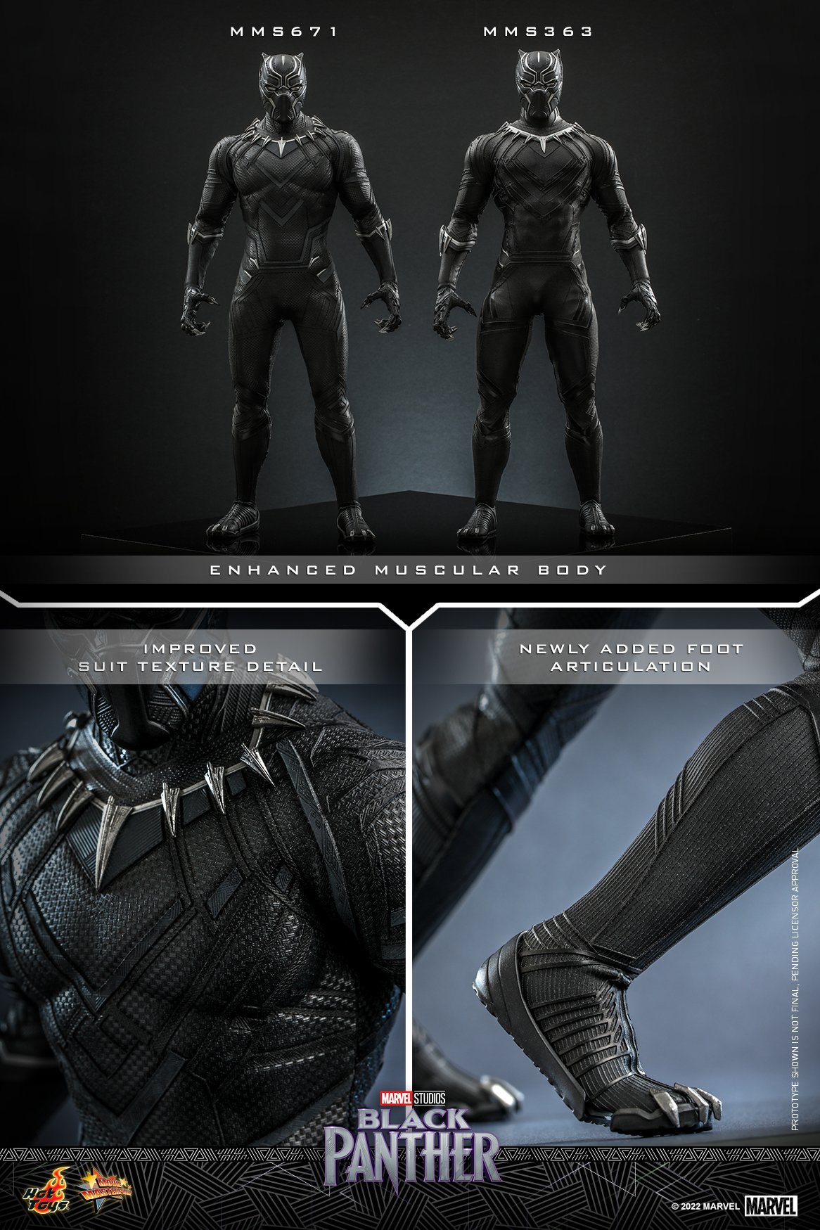 Hot Toys MMS671 1/6 Black Panther Legacy - Black Panther (Original Suit)