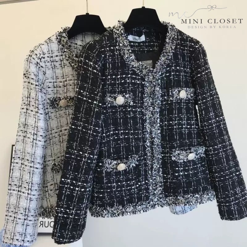 เสื้อคลุมผ้าทวิต เสื้อทวีตเรียบหรูดูสวยแพงสไตล์ชาแนล