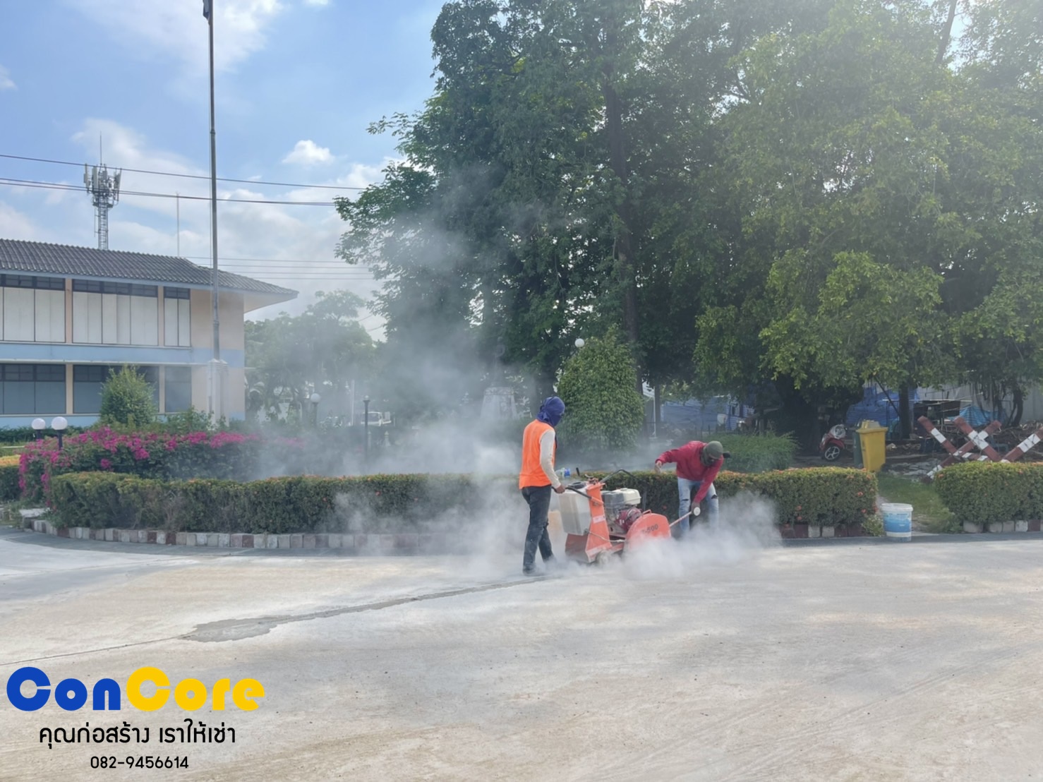 บริการให้เช่า - TAMTON เช่าเครื่องตัดคอนกรีต เช่าเครื่องตัดถนน เช่ารถตัดจ๊อย T-500H เครื่องยนต์ฮอนด้า HONDA 13HP พร้อมใบเพชร 20 นิ้ว หนา 4 มิล ตัดลึก 19 ซม.