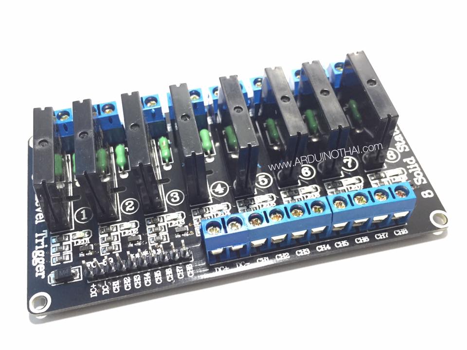 8 Chanel Solid State Relay ควบคุมไฟ AC 220-240V