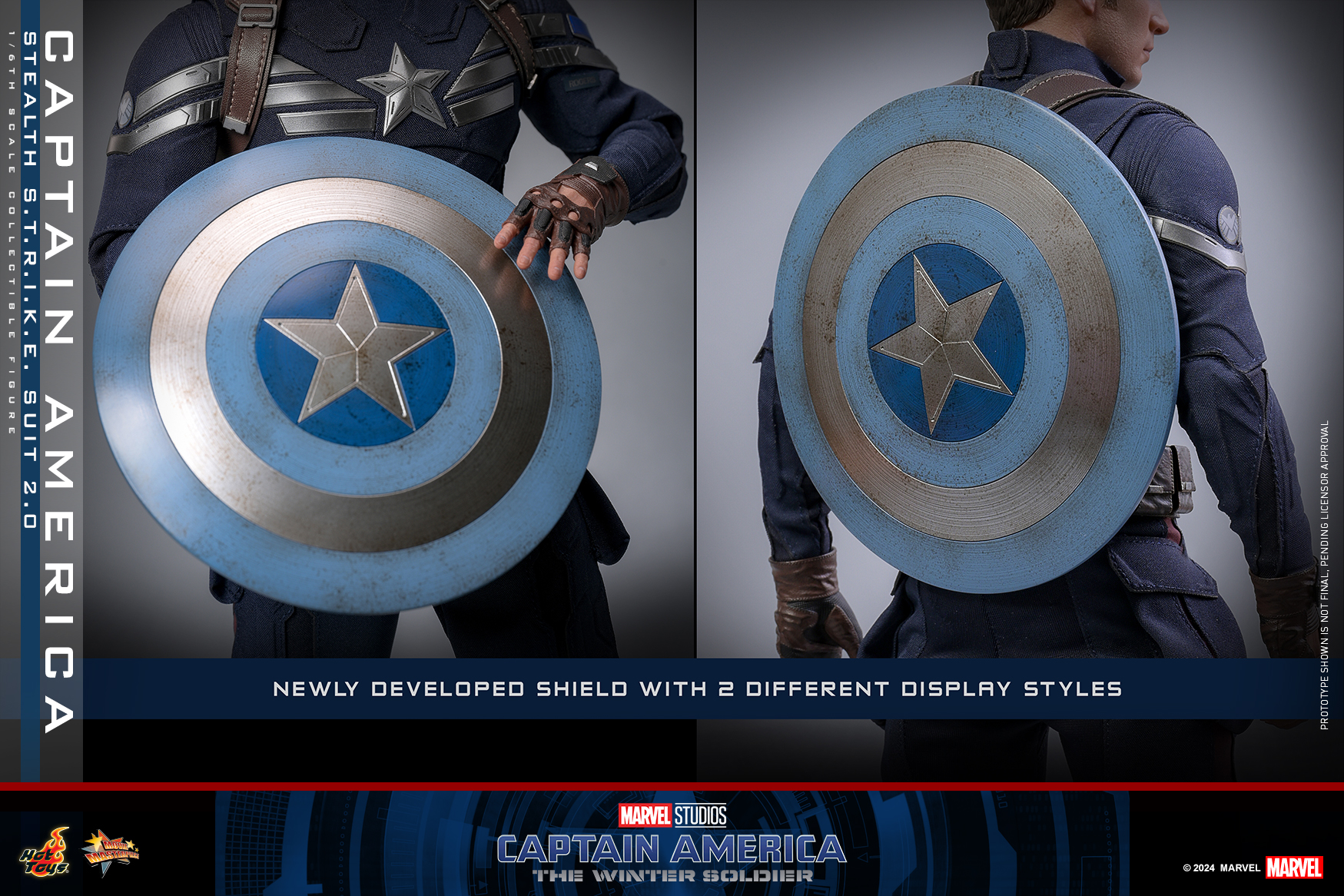 Hot Toys MMS783 Captain America: The Winter Soldier - Captain America (Stealth S.T.R.I.K.E. Suit) 2.0