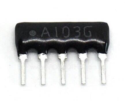 Resistor Network Array 5pin (10K) จำนวน 5ตัว