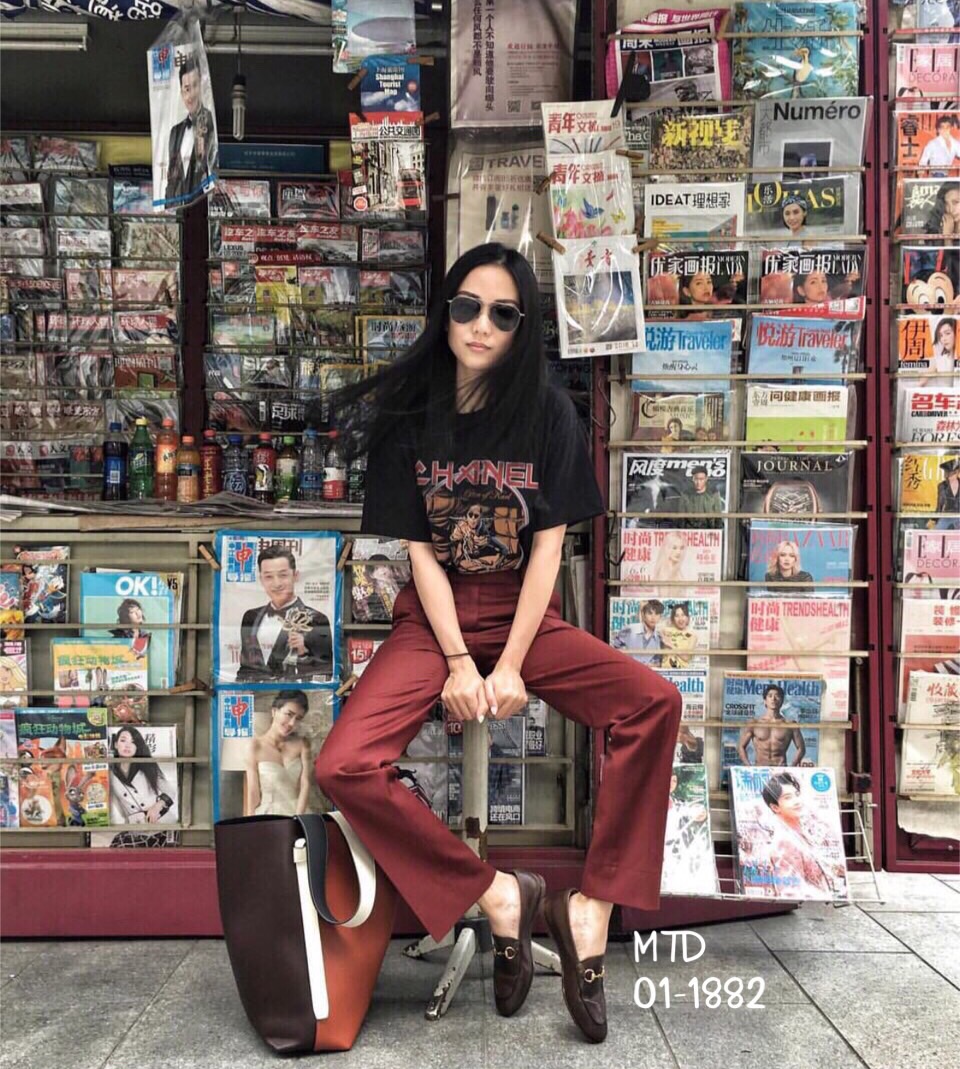 เสื้อยืดวินเทจ สกรีนลายและตัวหนังสือ แบรนด์ตามรูป **งานป้ายMatilda (MTD)