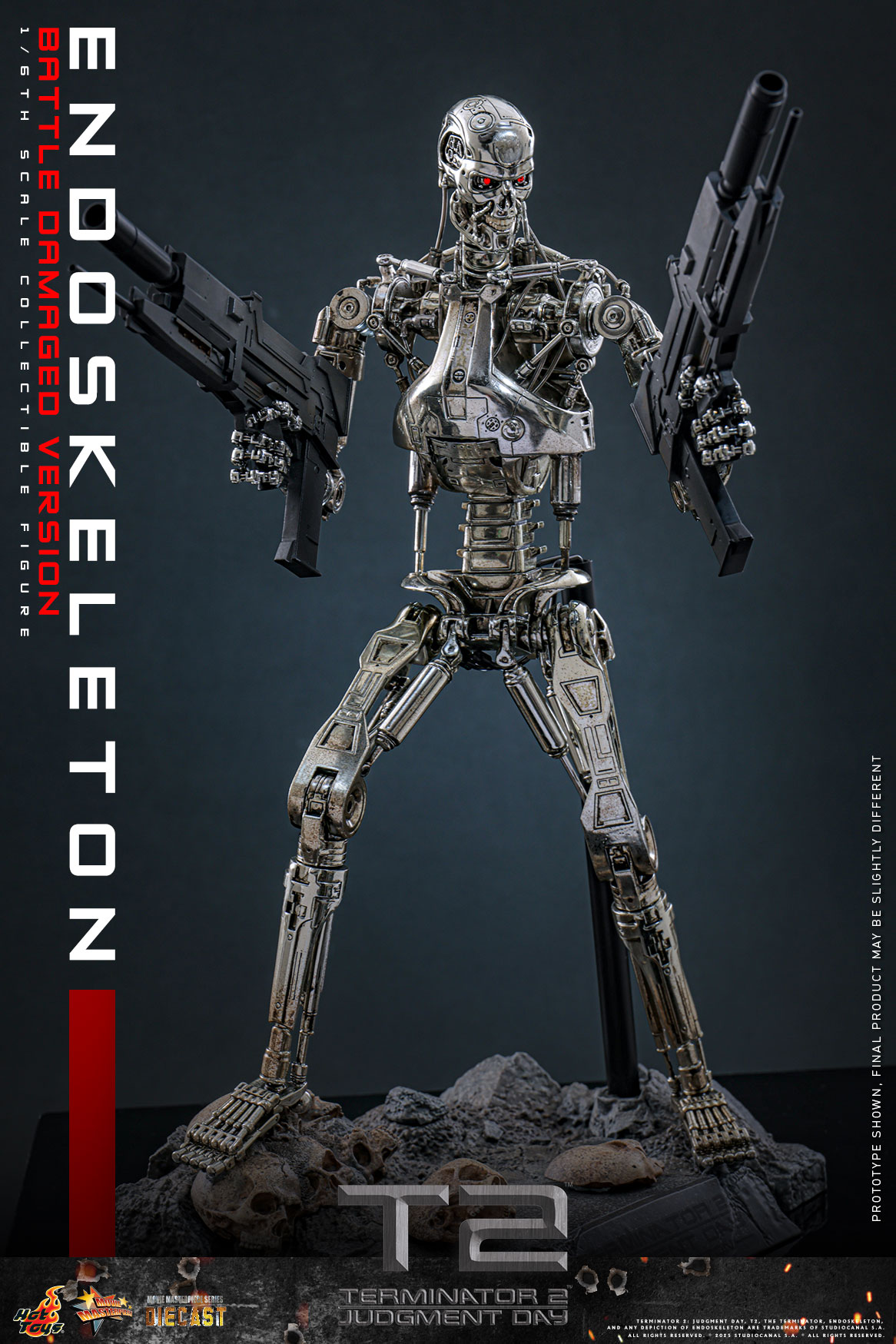 Hot Toys MMS840D77 Terminator 2: Judgment Day - Endoskeleton (Battle Damaged Version)