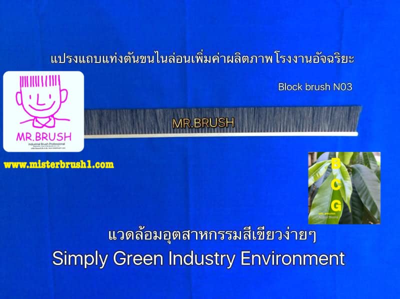 แปรงแถบแท่งตันขนไนลอน