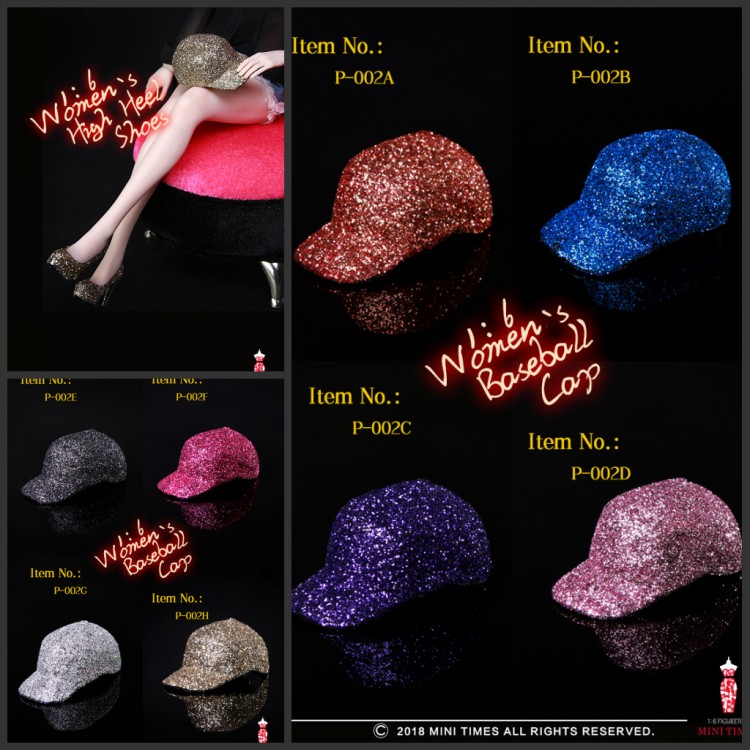 Mini times toys P-002 Sequined gold silk trend cap