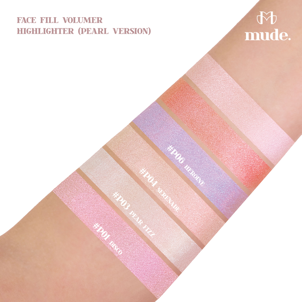 MUDE FACE FILL VOLUMER HIGHLIGHTER 4.2G. (ไฮไลท์ NON PEARL / PEARL VERSION)