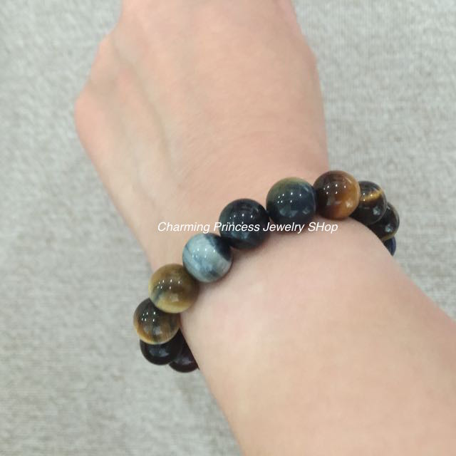 5 พยัคฆราช Tiger Eye Multi Colors หินตาเสือครบทุกสี 10 มม แก้ปีชง พลิกฟื้นดวงชะตา แคล้วคลาดปลอดภัย หินแก้ปีชง