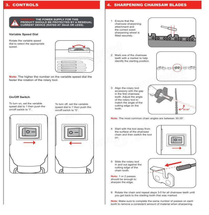 AD12 ชุดแปลงหินเจียรสายอ่อนเป็นเครื่องลับเลื่อยโซ่/เลื่อยฟันหยัก