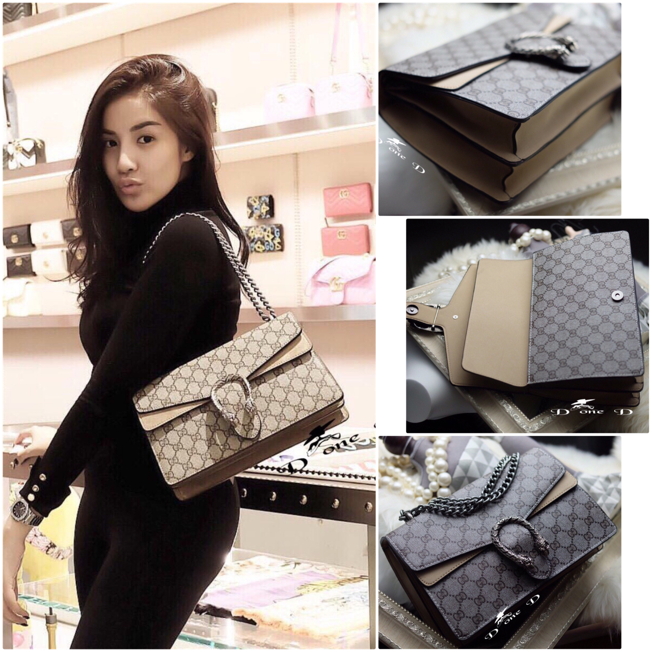 พร้อมส่ง!!! กระเป๋าสะพายลายGucci แบบดาราเซเลบ