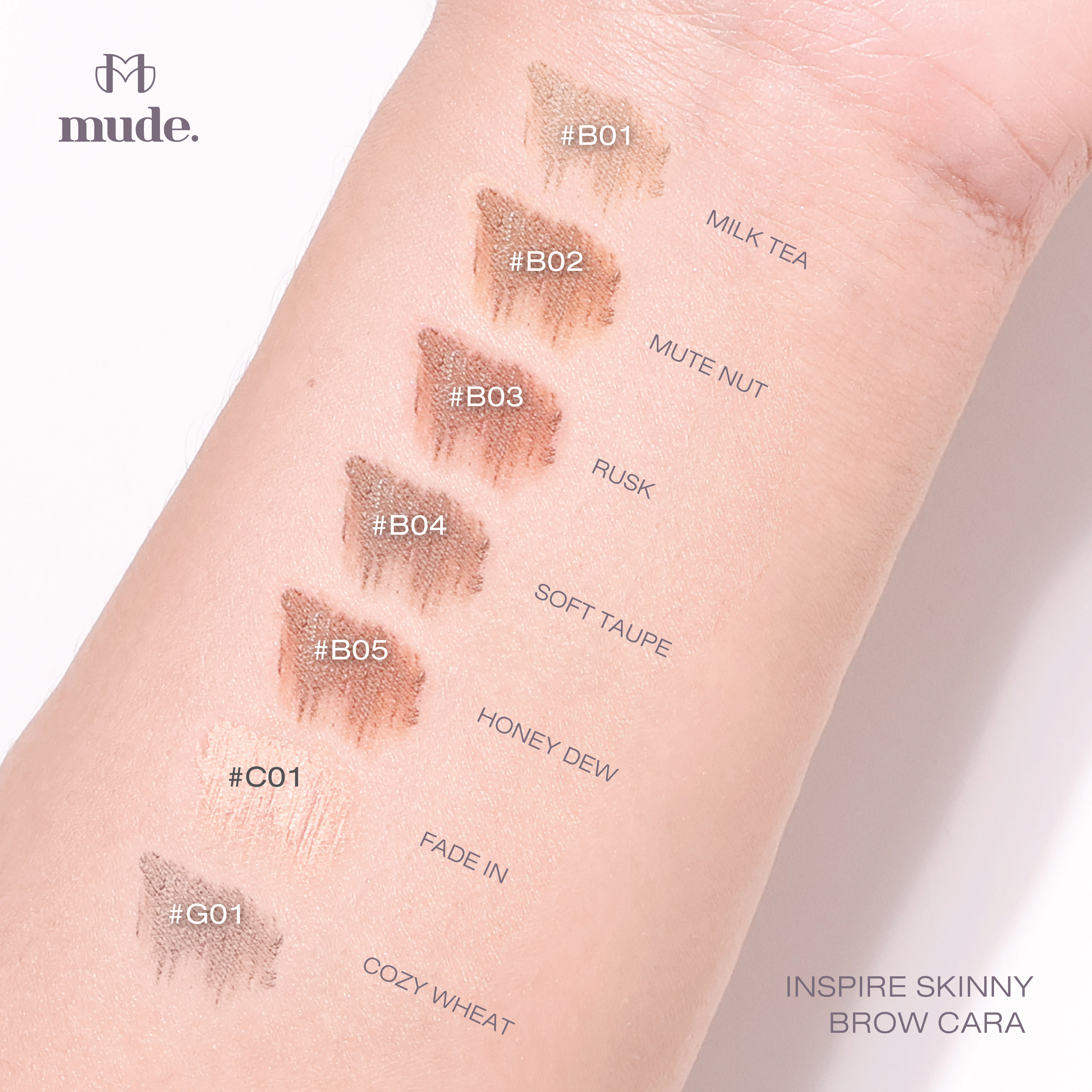 MUDE INSPIRE SKINNY BROW CARA 3.2 G. (มาสคาร่าปัดคิ้ว)