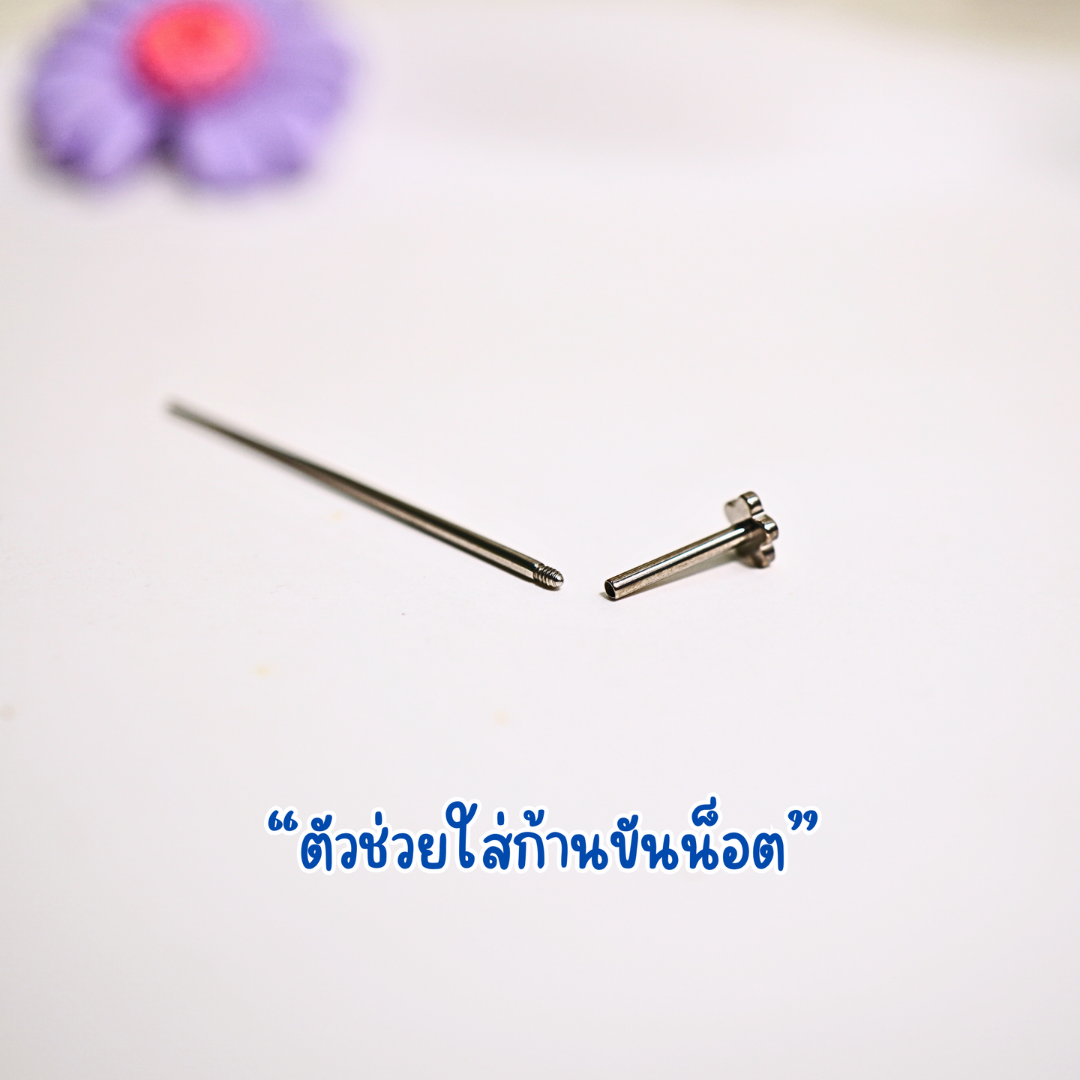 ตัวนำร่อง ตัวช่วยสำหรับใส่ต่างหูแป้นแบนแบบขันน็อต ราคา/ชิ้น_TT00-3
