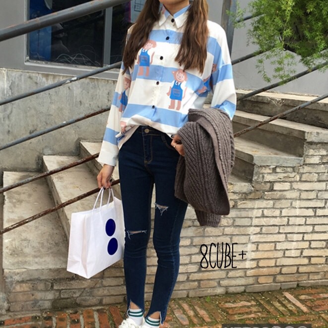 ต้อนรับปีลิงด้วยเสื้อเชิ๊ตพิมพ์ลายลิง น่ารักสดใส ผ้าเนื้อเย็นใสสบาย สวยเก๋ดูมีเอกลักษณ์