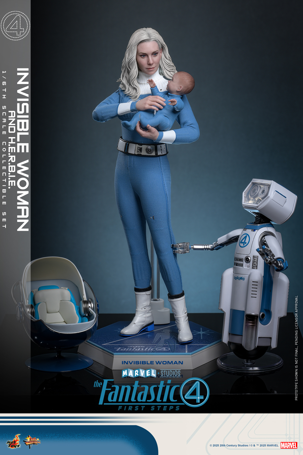 Hot Toys MMS824 The Fantastic Four: First Steps - Invisible Woman and H.E.R.B.I.E.