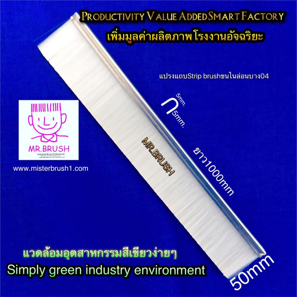 แปรงแถบStrip brushหนาบาง