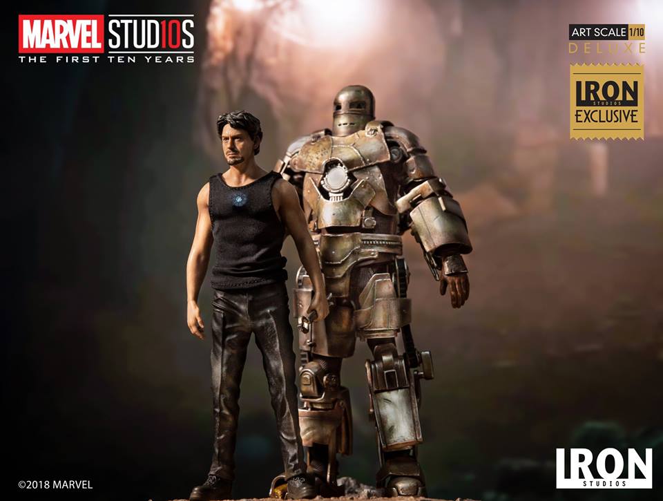 Iron Studios Deluxe Art Scale 1/10 Tony Stark & Mark I (EX)