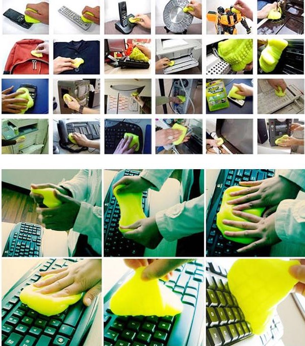 เยลลี่ทำความสะอาด คีย์บอร์ด และอุปกรณ์ต่างๆ (สีฟ้า)
