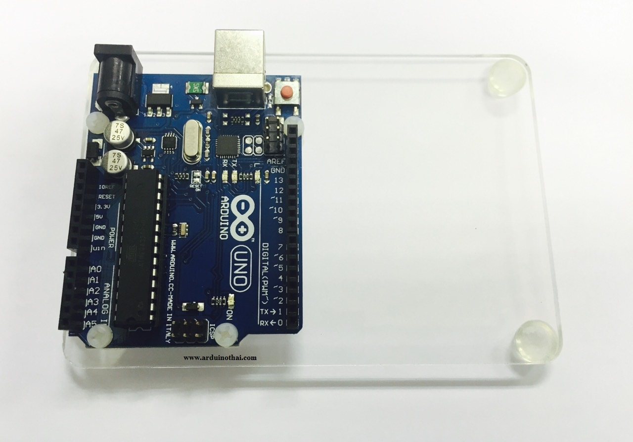 ชุดอคิลิคสำหรับติดตั้งบอร์ด Uno และ Breadboard 400 holes*