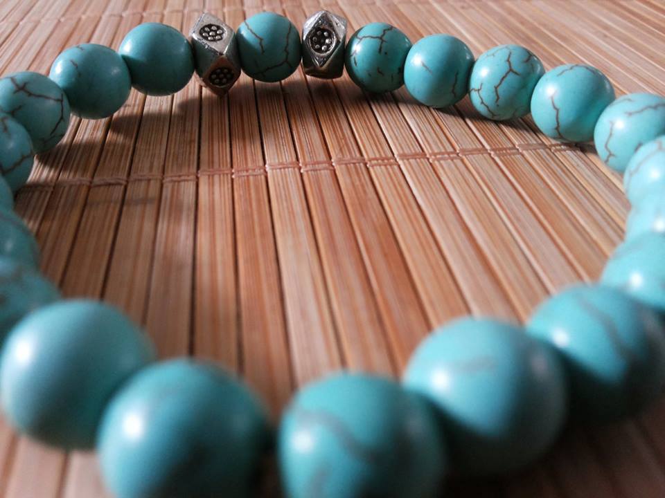 สร้อยข้อมือ เทอร์ควอยซ์ (Turquoise) ขนาด 8 มิล