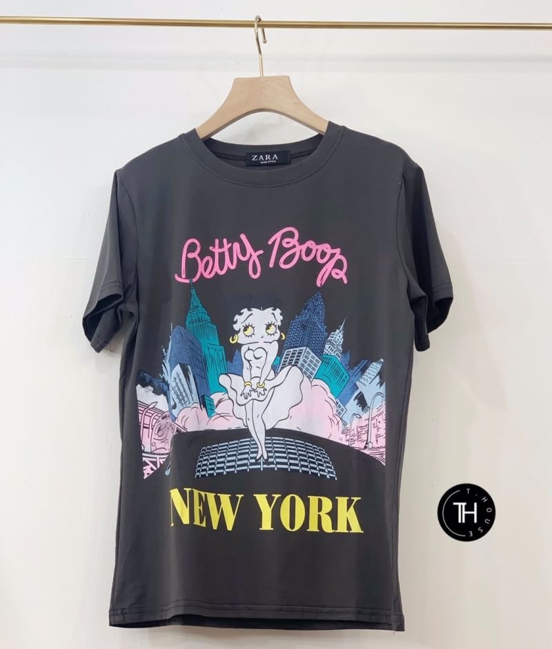 เสื้อยืด Betty Boop เสื้อยืดแฟชั่นดารา