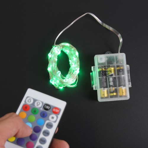 ไฟเส้น Led 5 เมตร ใส่ถ่านAA มีไฟกระพริบปรับได้ 16 แบบ