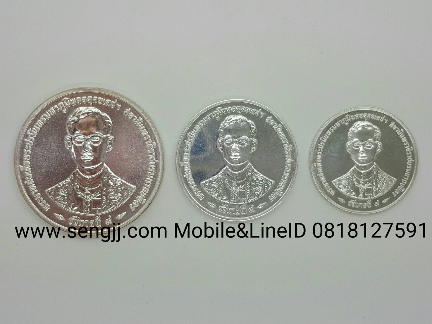 เหรียญกษาปณ์เงิน 50 ปี ครองราชย์ กาญจนาภิเษก พ.ศ.2539 ครบชุด