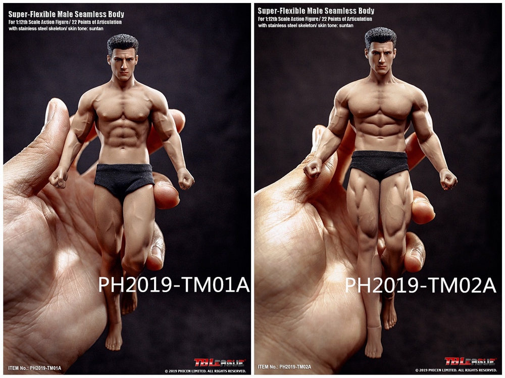 TBLeague PH2019-TM01A PH2019-TM02A 1/12 Super Flexible Male Seamless Body