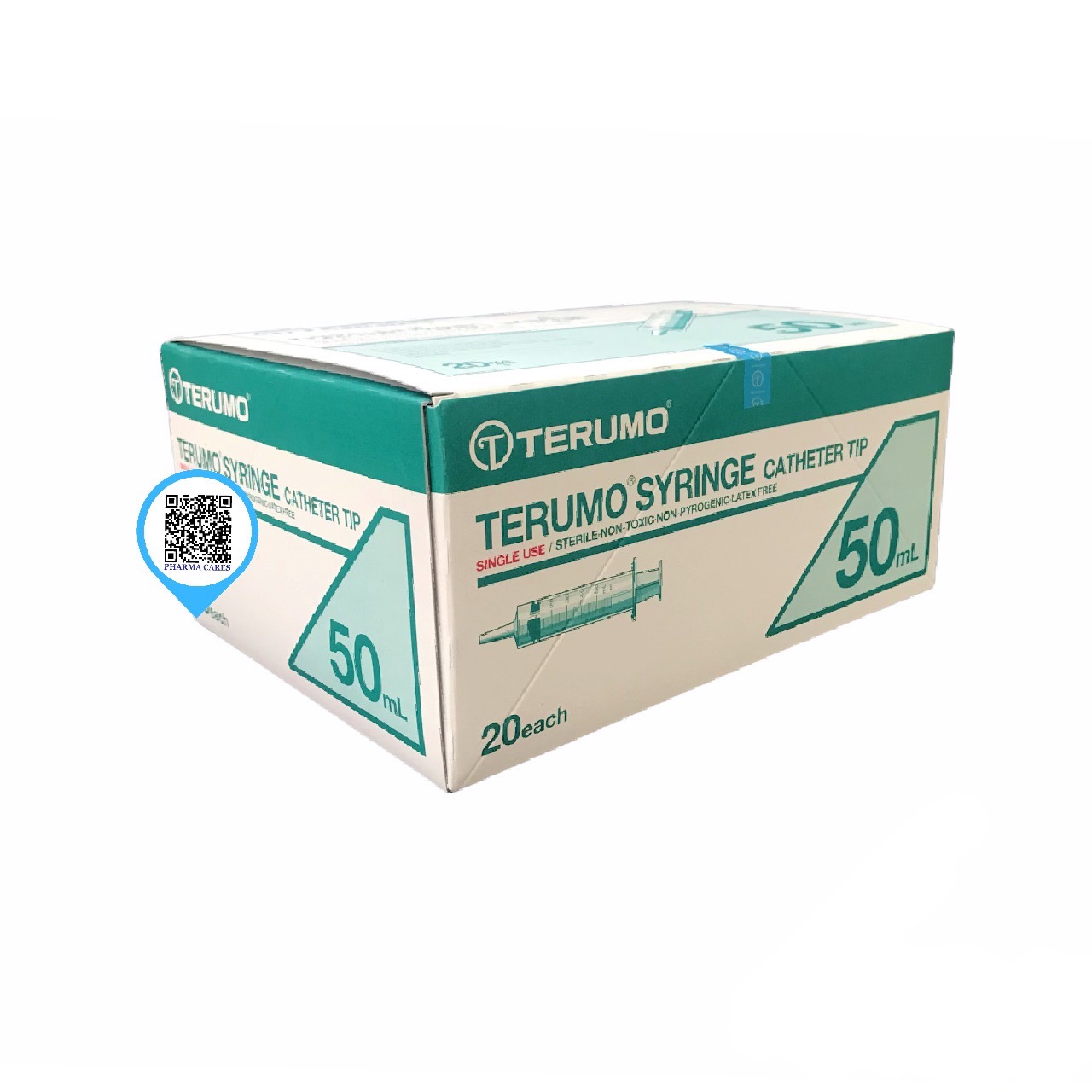 Terumo Syringe Catheter Tip 50 ml หัวกลาง/หัวให้อาหาร กล่องเขียว