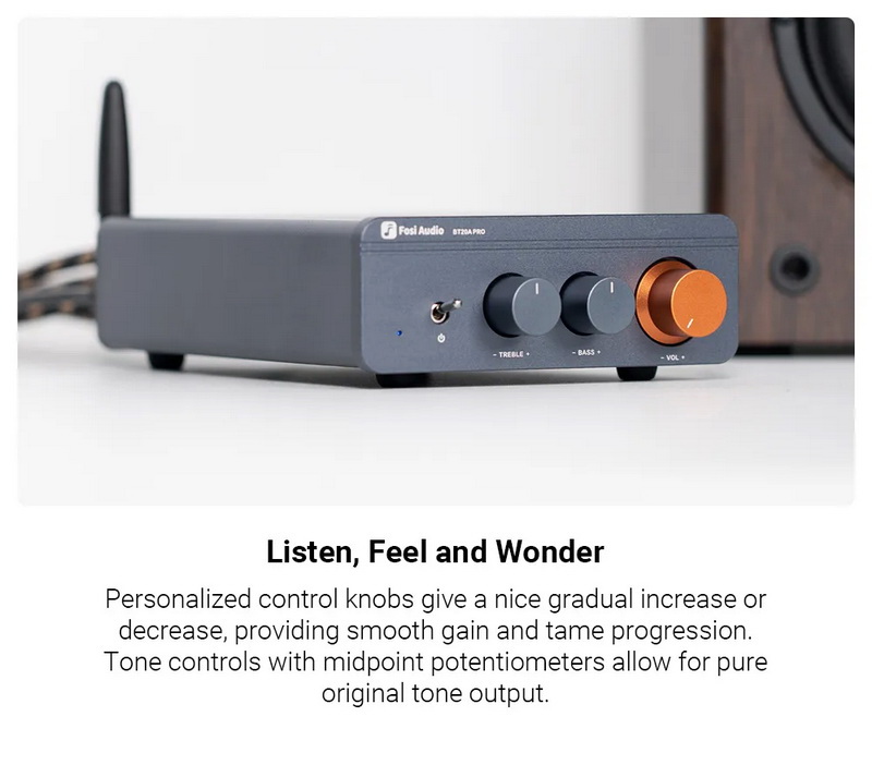 Fosi Audio BT20A Pro-48V Bluetooth Amplifier ClassD ชิป TPA3255 อัพเกรด Op-Amp ได้ ประกันศูนย์ไทย