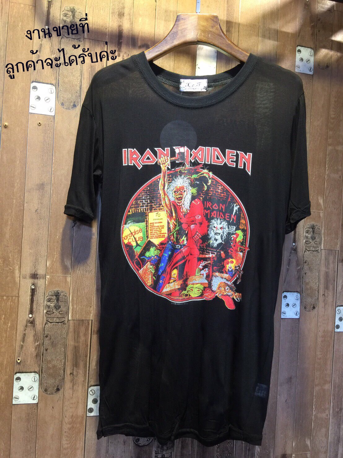 มาเพิ่มแล้วจ้าาา เสื้อIRON-MAIDEN เสื้อยืดมุ้งผ้าบางเฉียบ สกรีนหน้า-หลัง สกรีน7สี ลายlive one night only