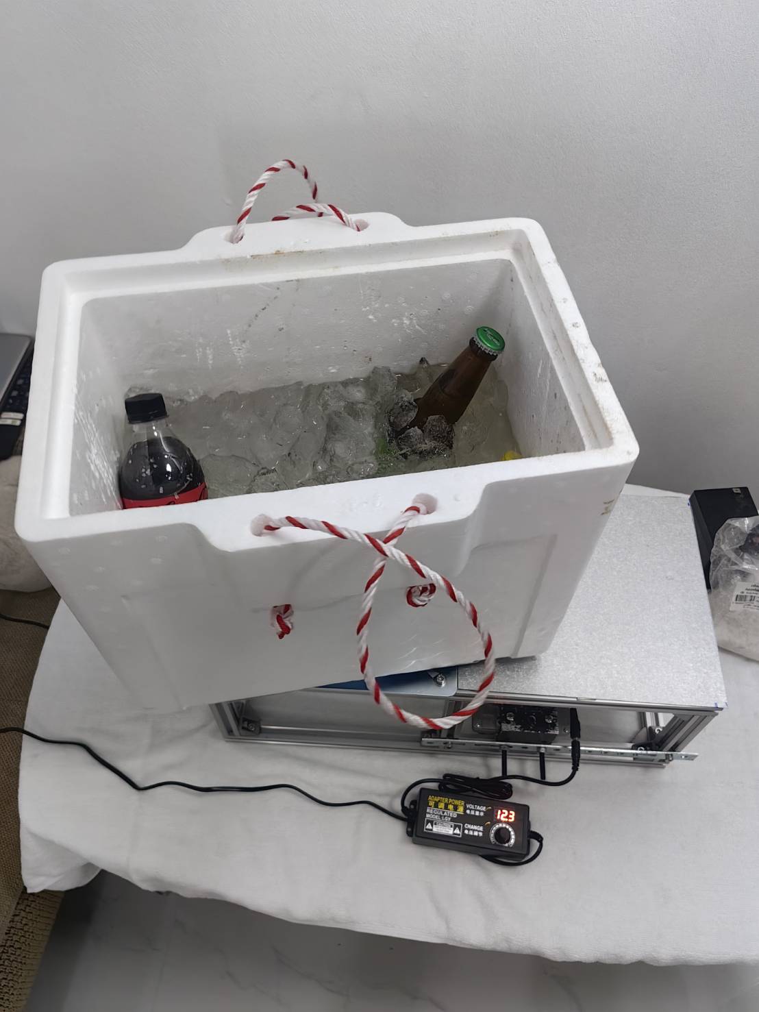 OT194 เครื่องเขย่า DIY ทำโค๊กวุ้น ผสมเชื้อ ใช้ไฟแบต 12V หรือไฟบ้าน 220V ได้