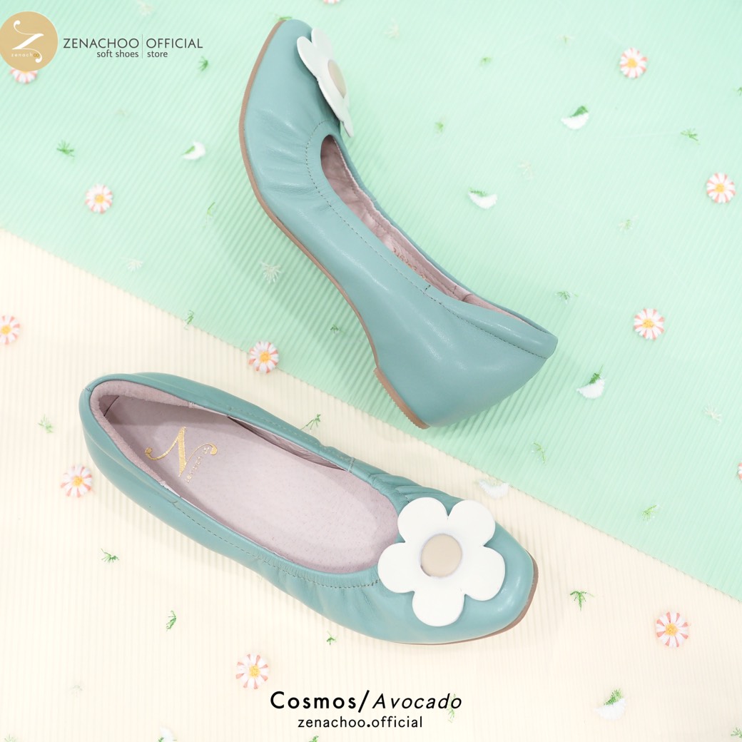 ทรงปกติ เท้ากว้างบวก 1 ไซส์ สินค้าลดราคา ไม่รับเปลี่ยน-คืน ทุกกรณึ Zenachoo รุ่น cosmos เสริมส้นด้านใน 1.3 นิ้ว รองเท้าหนังแกะ