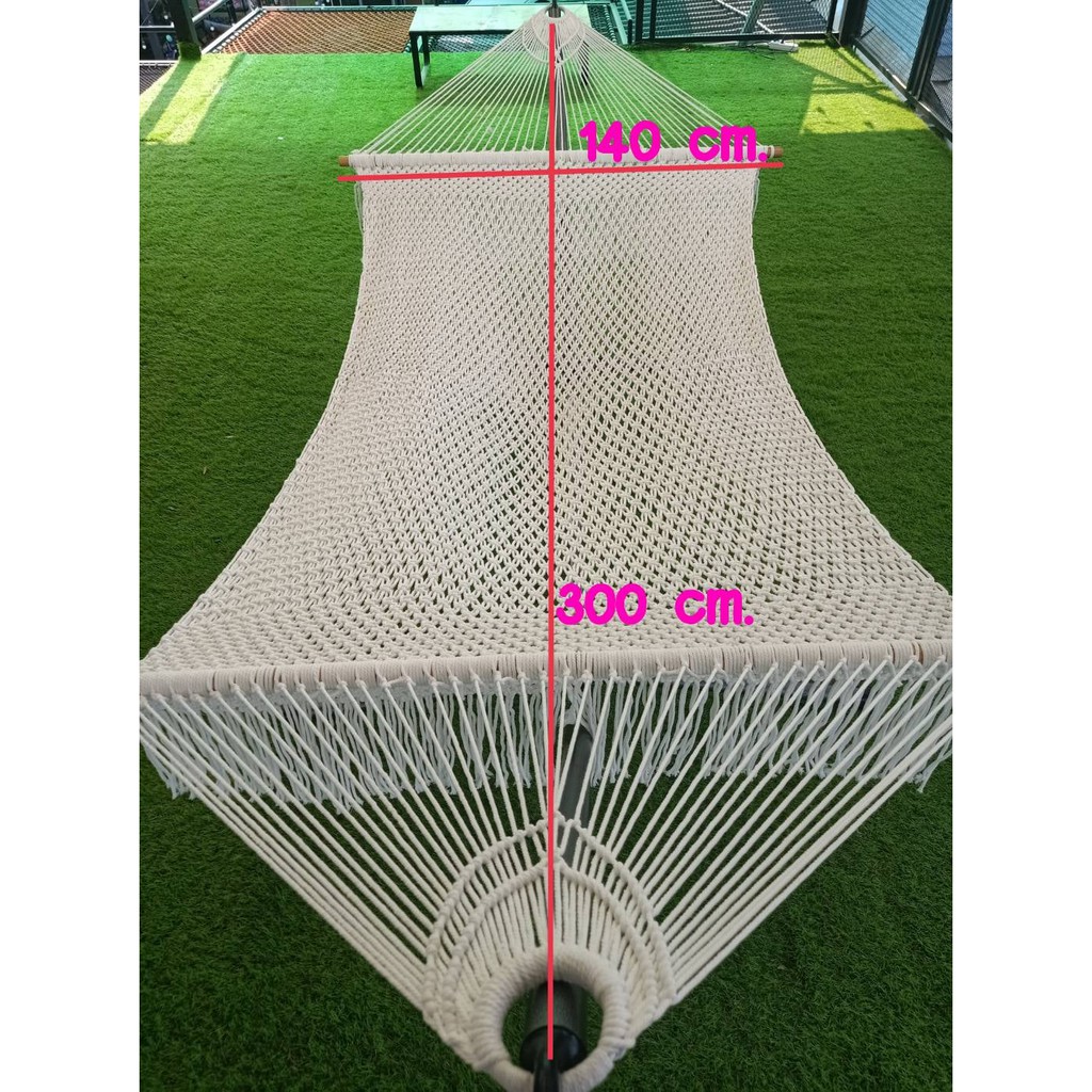 เปลญวน Hammocks + รวมขาตั้ง Size XL ขนาดใหญ่พิเศษ ไม่ขึ้นรา ใช้งานกลางแจ้ง มีสินค้าพร้อมส่ง