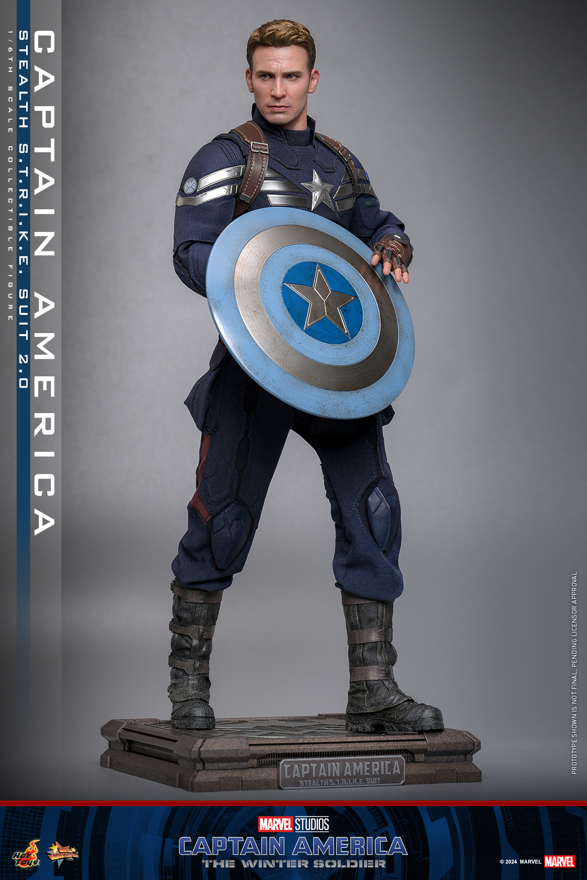 Hot Toys MMS783 Captain America: The Winter Soldier - Captain America (Stealth S.T.R.I.K.E. Suit) 2.0