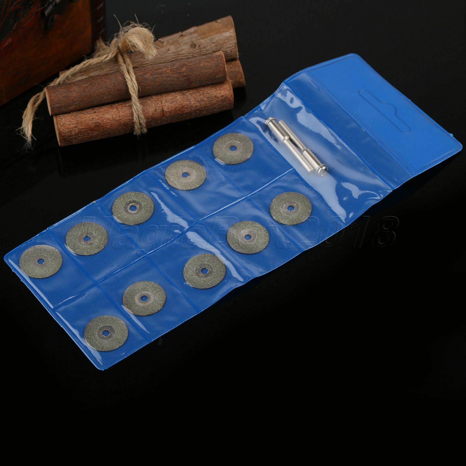 DG05 ชุดใบเพชรตั กระจกกระเบื้อง แก้วขวด เซรามิก 25 มิล ขนาดแกน 3 มิล 10 ใบ