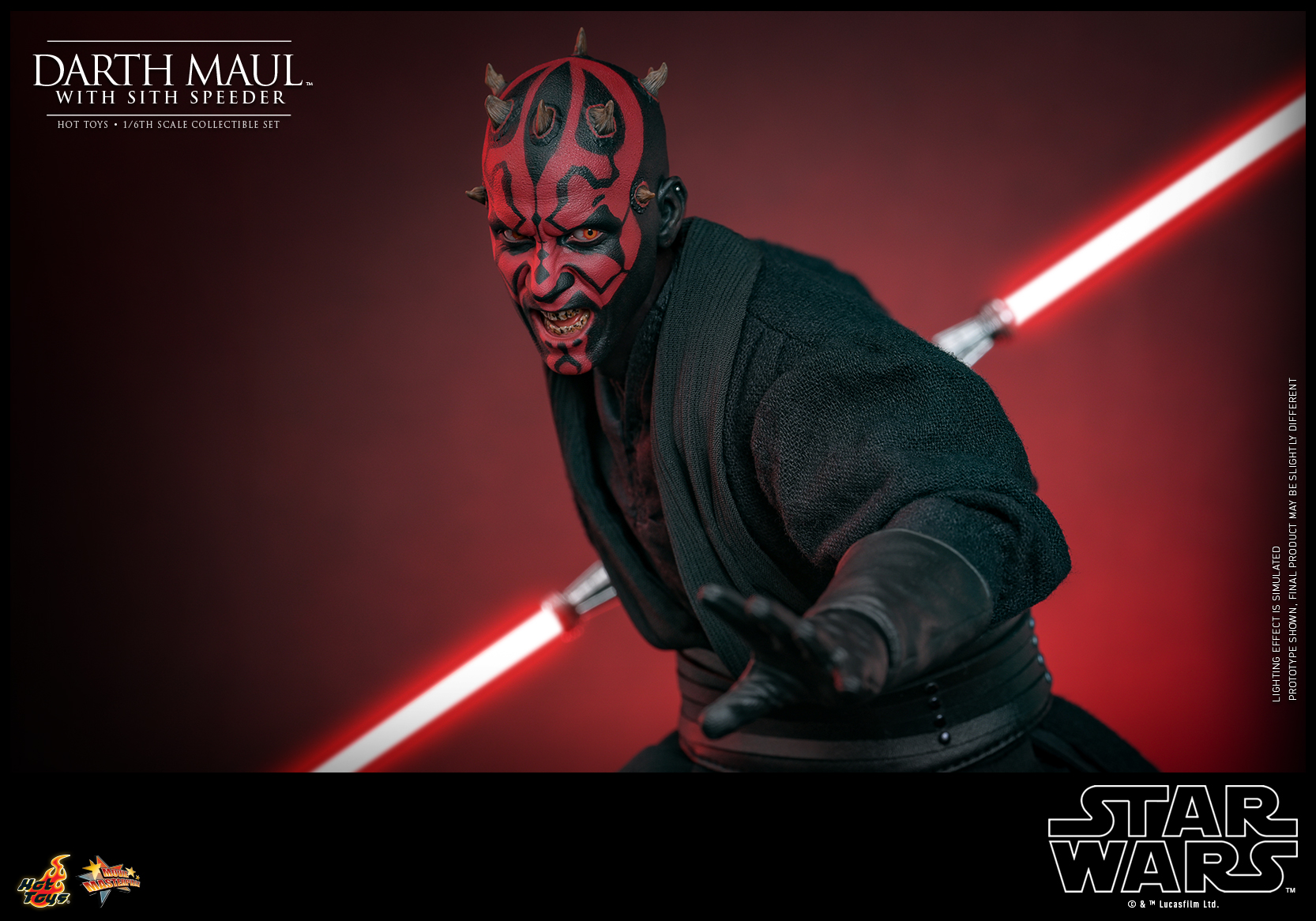 Hot Toys MMS749 Star Wars Episode I: The Phantom Menace™ - Darth Maul™ with Sith Speeder